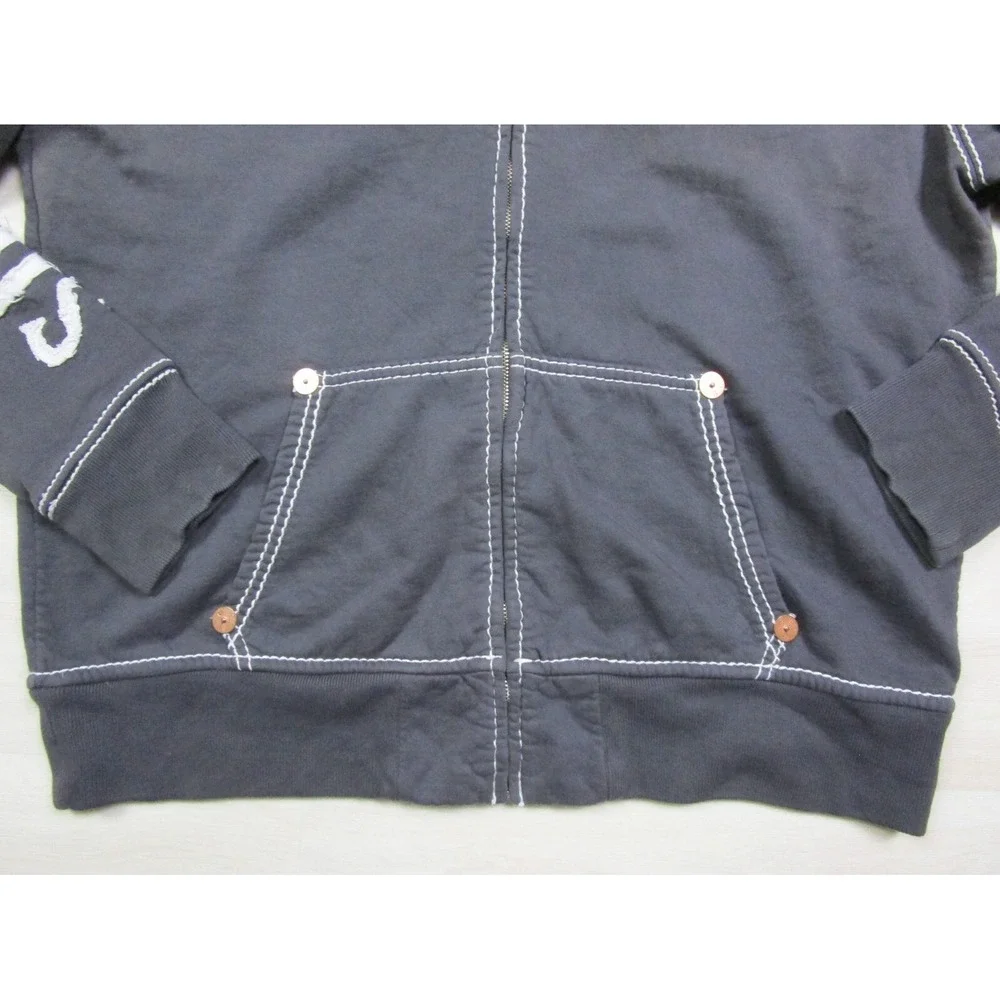 True Religion Men's Big T Hoodie‎ 3XL Full Zip Vintage Y2K 